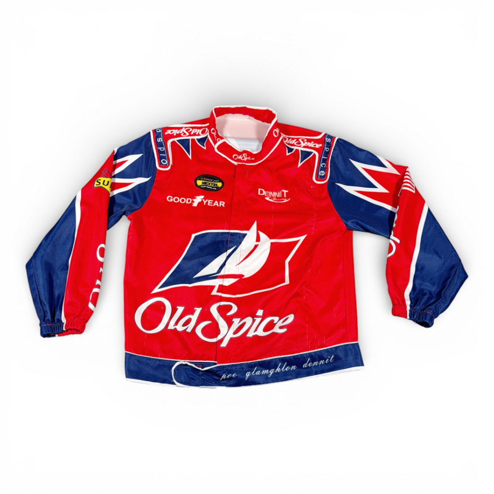 Vintage Talladega Nights Jacket Adult SMALL Red Cal Naughton Costume NASCAR Y2K